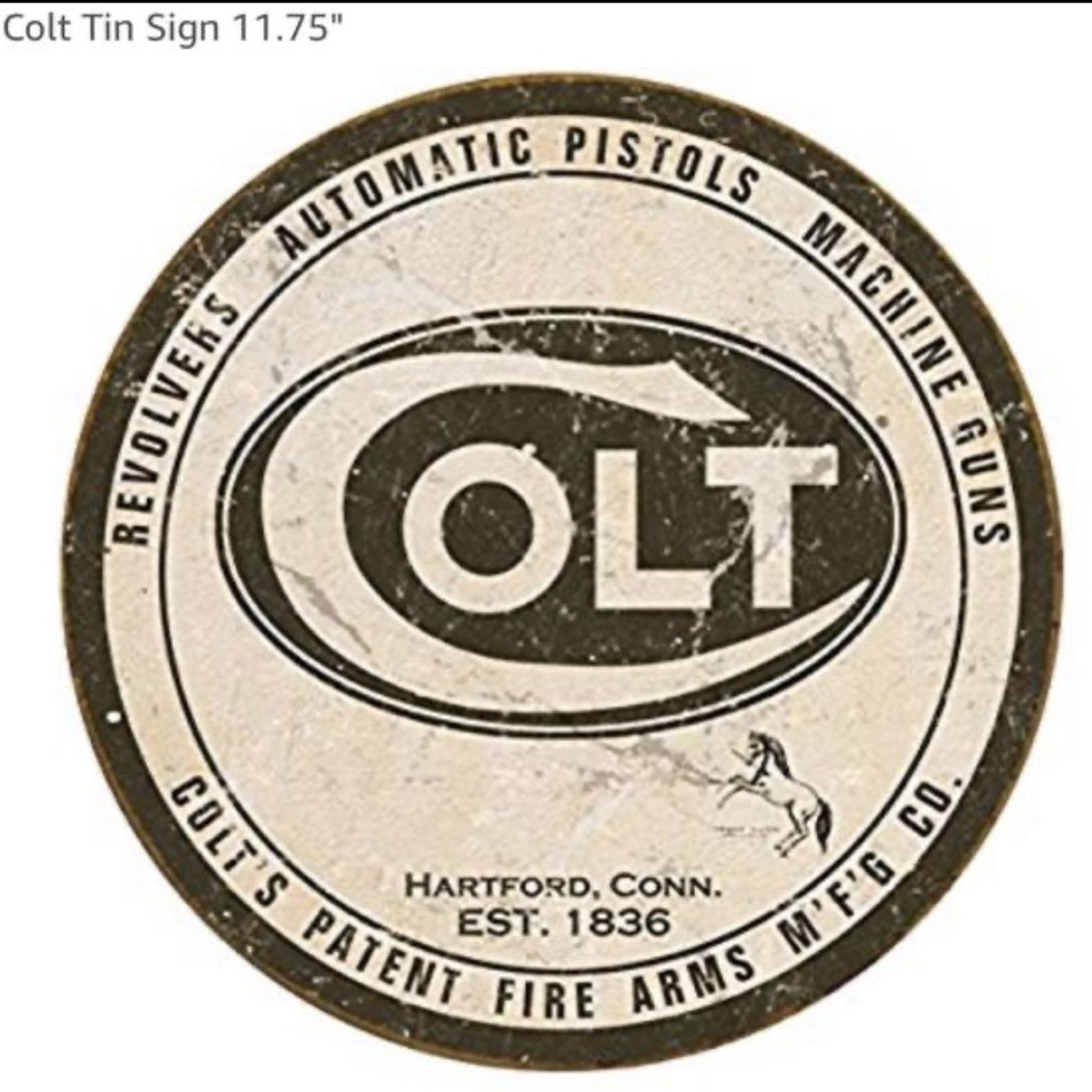 Colt Tin Sign 11.75